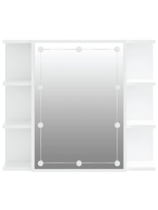 Zrcadlová skříňka s LED bílá 70 x 16,5 x 60 cm