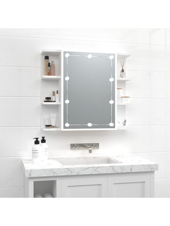 Zrcadlová skříňka s LED bílá 70 x 16,5 x 60 cm