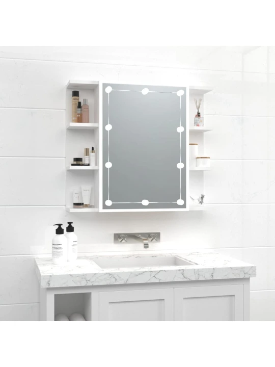Zrcadlová skříňka s LED bílá 70 x 16,5 x 60 cm