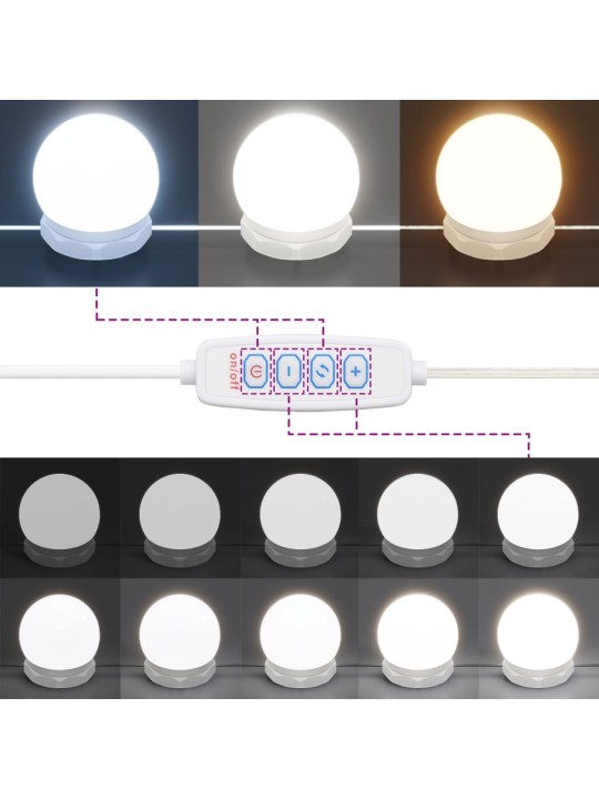 Zrcadlová skříňka s LED dub sonoma 70 x 16,5 x 60 cm