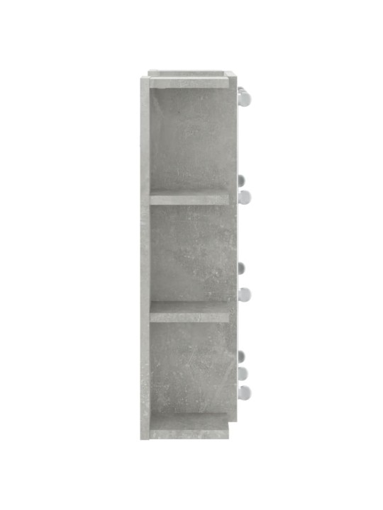 Zrcadlová skříňka s LED betonově šedá 70 x 16,5 x 60 cm
