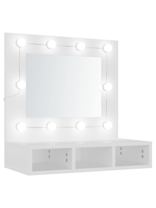 Zrcadlová skříňka s LED bílá 60 x 31,5 x 62 cm