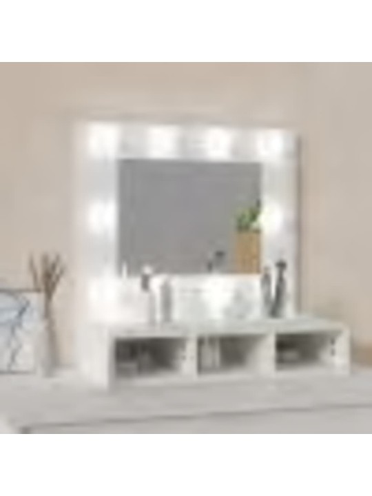 Zrcadlová skříňka s LED bílá 60 x 31,5 x 62 cm