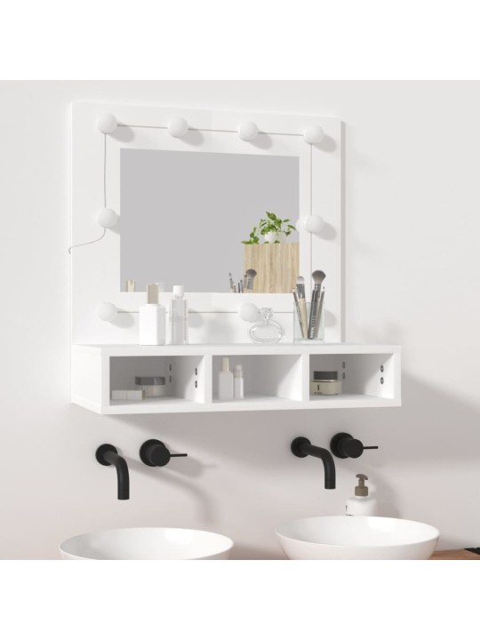 Zrcadlová skříňka s LED bílá 60 x 31,5 x 62 cm