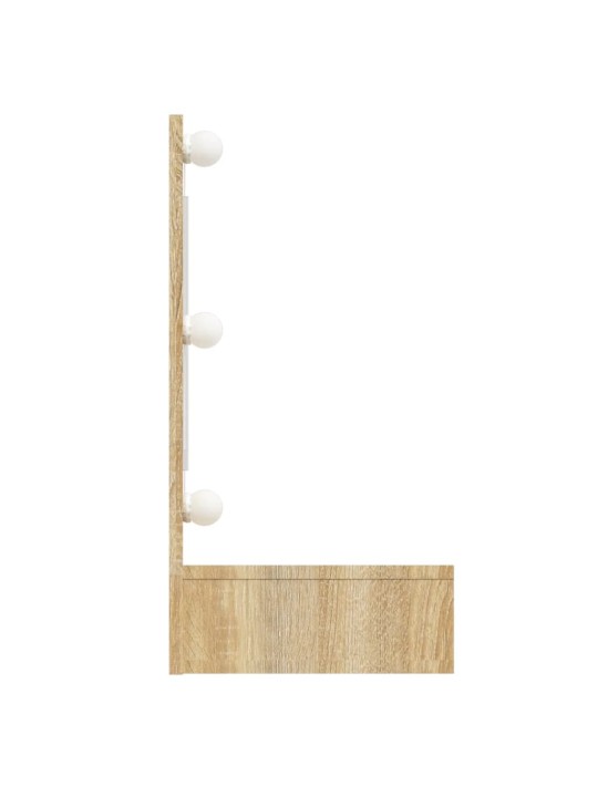 Zrcadlová skříňka s LED dub sonoma 90x31,5x62 cm