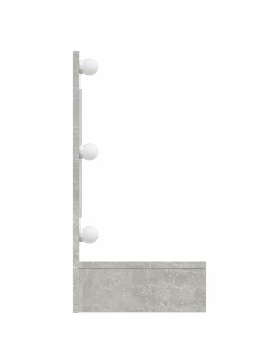 Zrcadlová skříňka s LED betonově šedá 90 x 31,5 x 62 cm
