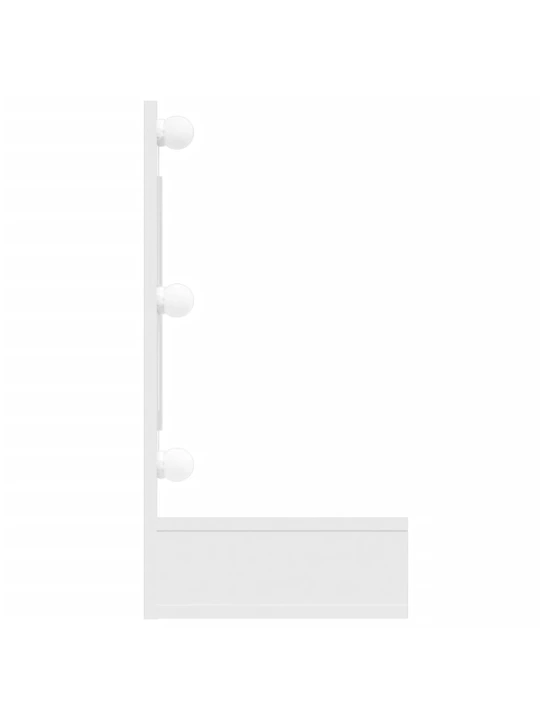 Zrcadlová skříňka s LED bílá s vysokým leskem 90x31,5x62 cm