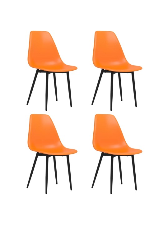 Jídelní židle 4 ks oranžové PP