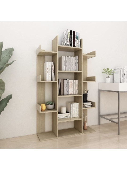 Knihovna dub sonoma 86 x 25,5 x 140 cm kompozitní dřevo
