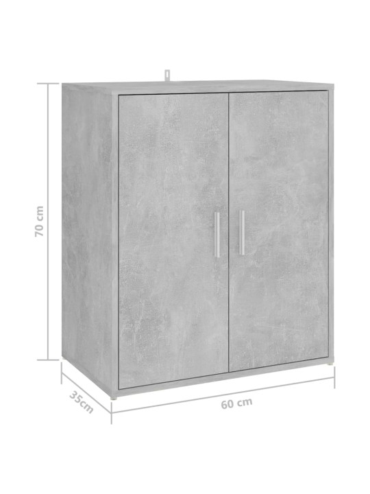 Botník betonově šedý 60 x 35 x 70 cm kompozitní dřevo