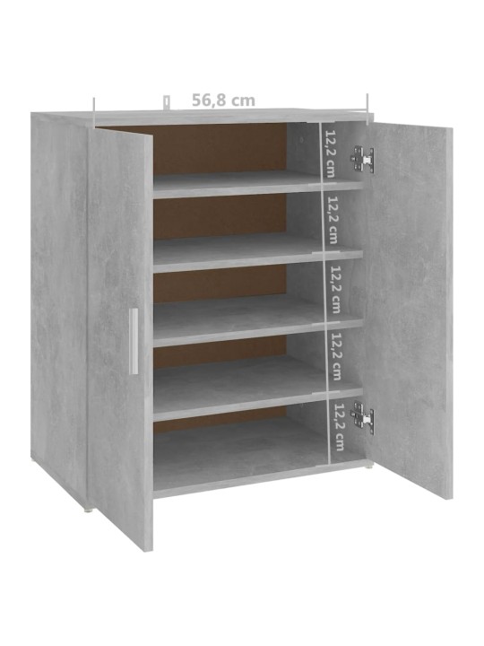 Botník betonově šedý 60 x 35 x 70 cm kompozitní dřevo