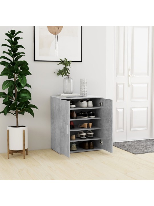 Botník betonově šedý 60 x 35 x 70 cm kompozitní dřevo