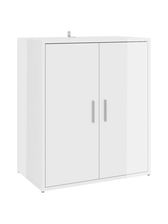 Botník bílý s vysokým leskem 60 x 35 x 70 cm kompozitní dřevo