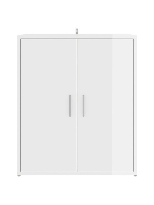 Botník bílý s vysokým leskem 60 x 35 x 70 cm kompozitní dřevo
