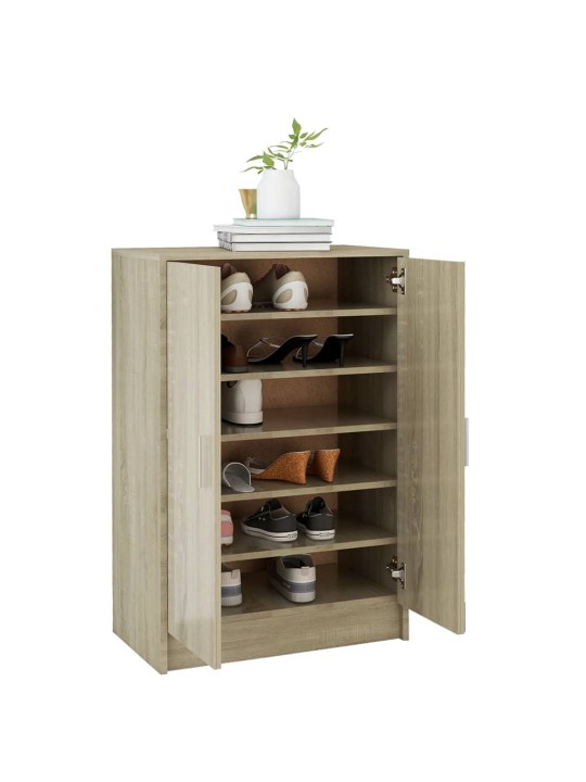 Botník dub sonoma 60 x 35 x 92 cm kompozitní dřevo