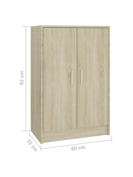 Botník dub sonoma 60 x 35 x 92 cm kompozitní dřevo