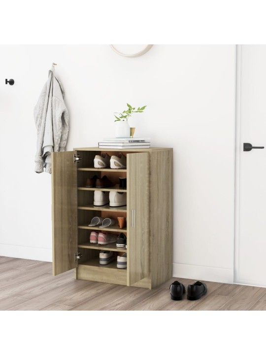 Botník dub sonoma 60 x 35 x 92 cm kompozitní dřevo