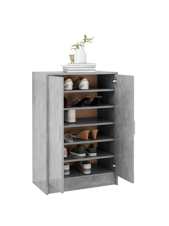 Botník betonově šedý 60 x 35 x 92 cm kompozitní dřevo