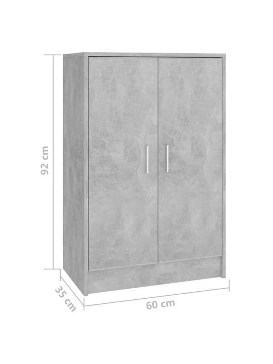 Botník betonově šedý 60 x 35 x 92 cm kompozitní dřevo
