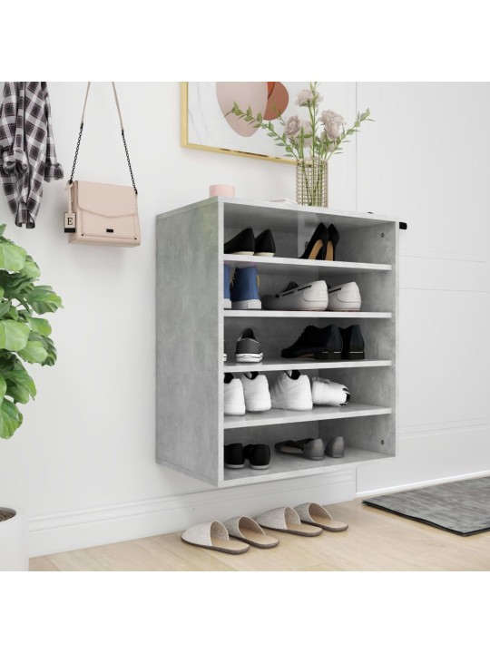 Botník betonově šedý 60 x 35 x 70 cm kompozitní dřevo