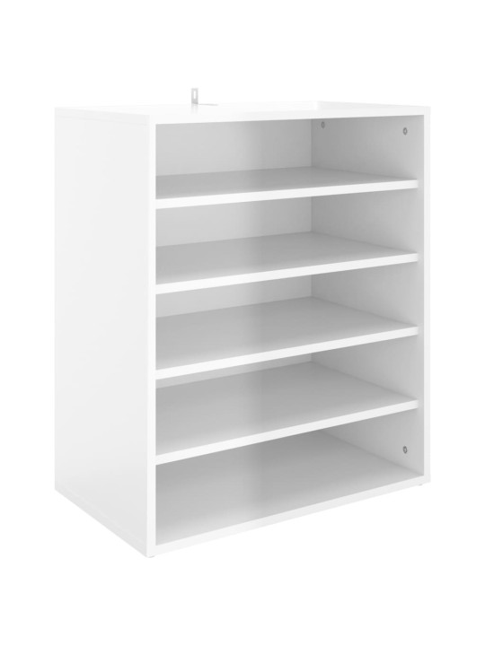 Botník bílý s vysokým leskem 60 x 35 x 70 cm dřevotříska