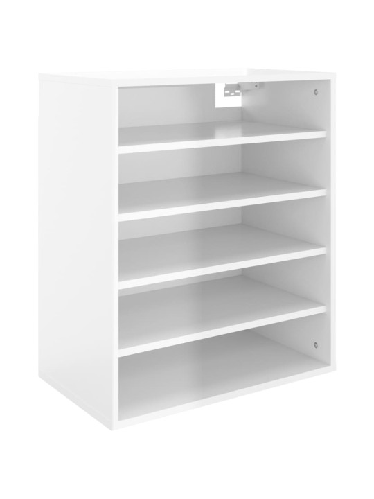 Botník bílý s vysokým leskem 60 x 35 x 70 cm dřevotříska