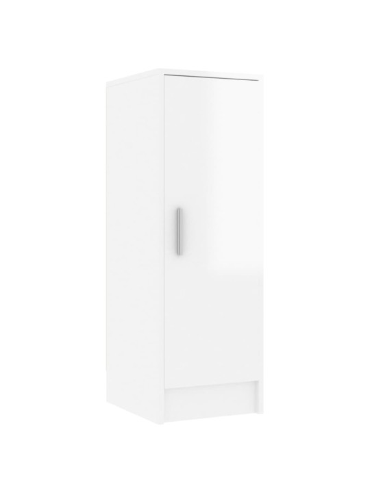 Botník bílý s vysokým leskem 32 x 35 x 92 cm kompozitní dřevo