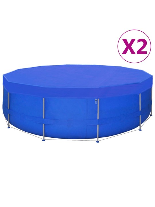 Krycí plachty na bazén 2 ks PE kulaté 540 cm 90 g/m²