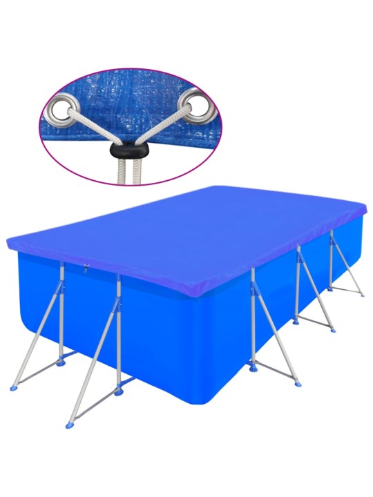 Krycí plachty na bazén 2 ks PE obdélníkové 90 g/m² 394 x 207 cm