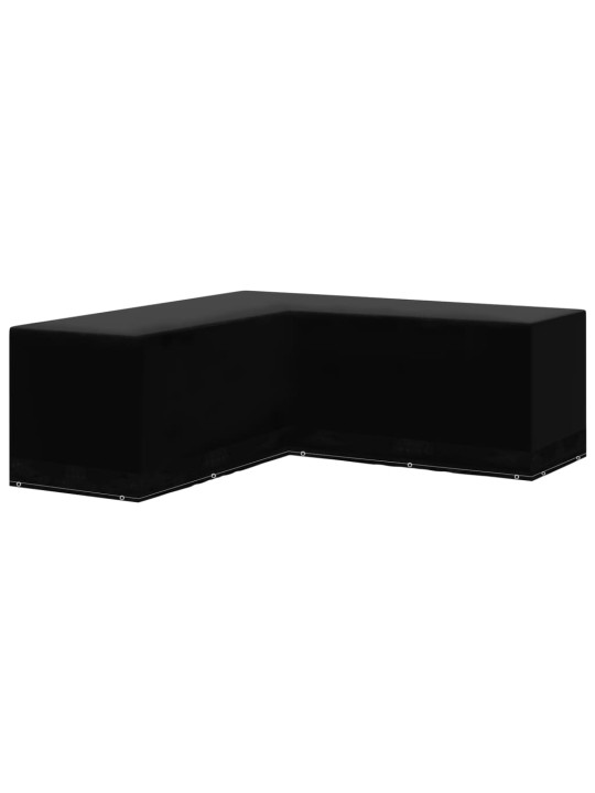 Plachty na zahradní nábytek 2 ks tvar L 12 oček 250x250x90 cm