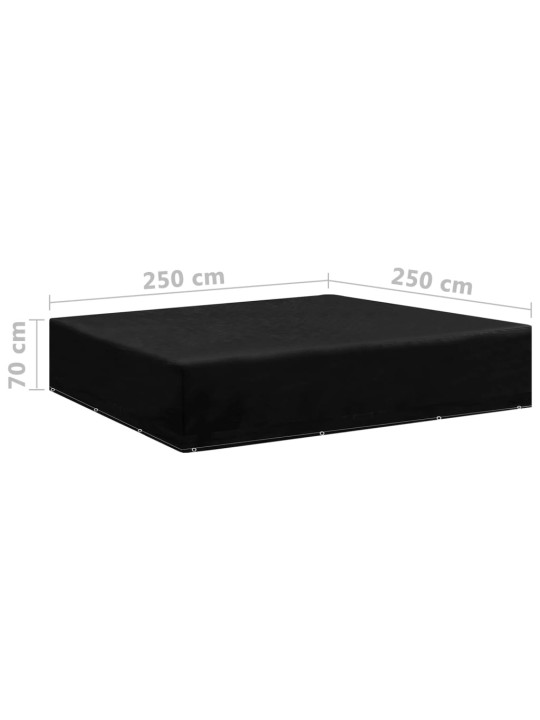 Plachty na zahradní nábytek 2 ks 12 oček 250 x 250 x 70 cm