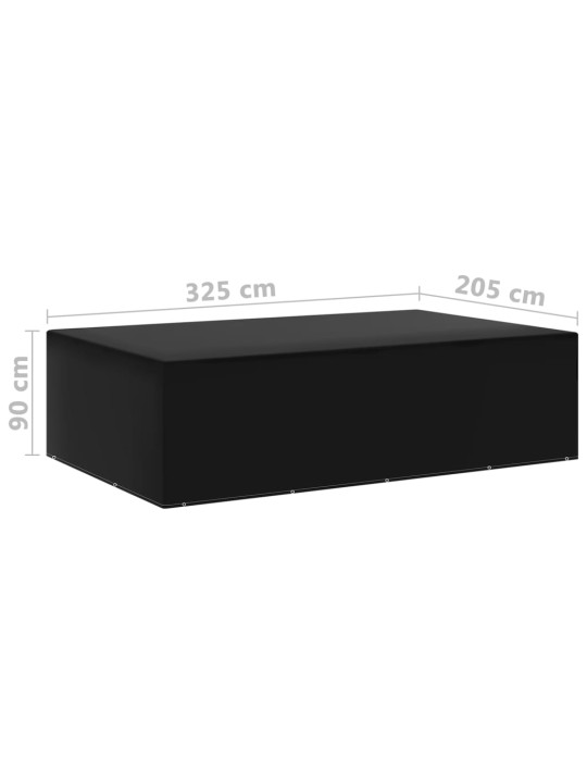 Plachty na zahradní nábytek 2 ks 12 oček 325 x 205 x 90 cm