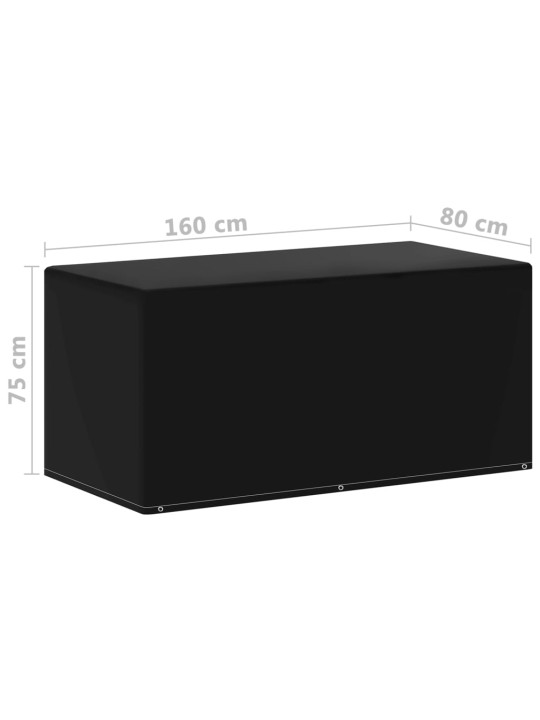 Plachty na zahradní nábytek 2 ks 6 oček 160 x 80 x 75 cm
