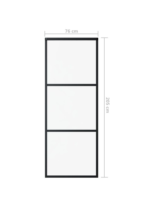 Posuvné dveře s kováním ESG sklo a hliník 76 x 205 cm