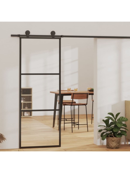 Posuvné dveře s kováním ESG sklo a hliník 76 x 205 cm