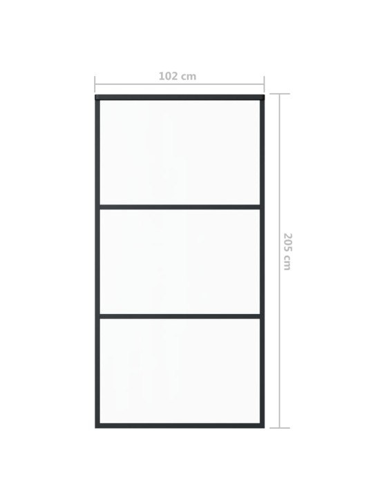 Posuvné dveře s kováním ESG sklo a hliník 102 x 205 cm