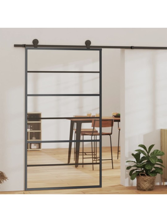 Posuvné dveře s kováním ESG sklo a hliník 102 x 205 cm