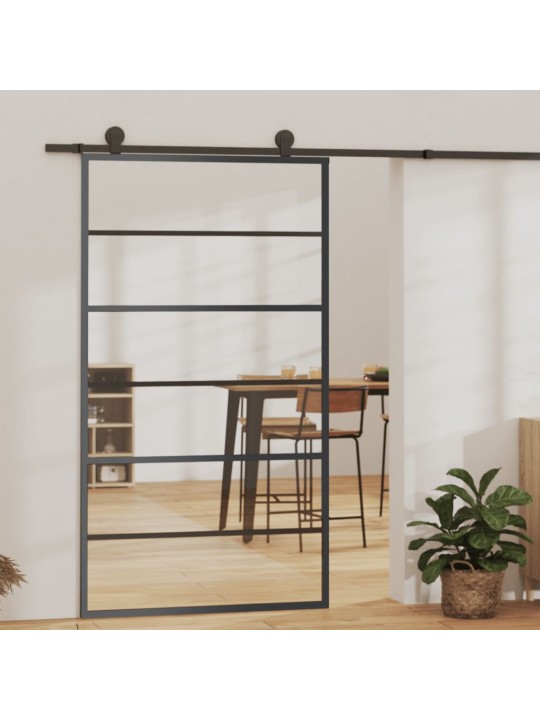 Posuvné dveře s kováním ESG sklo a hliník 102 x 205 cm