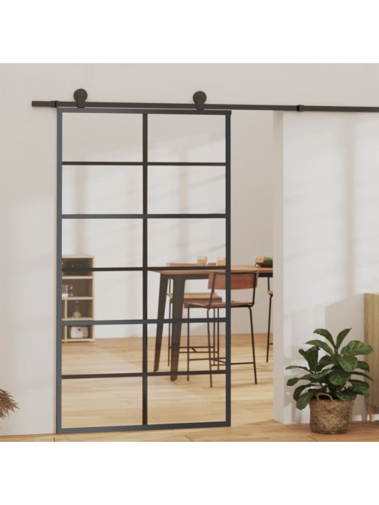 Posuvné dveře s kováním ESG sklo a hliník 102 x 205 cm