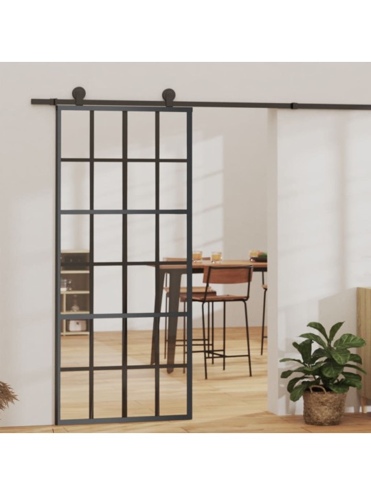 Posuvné dveře s kováním ESG sklo a hliník 90 x 205 cm