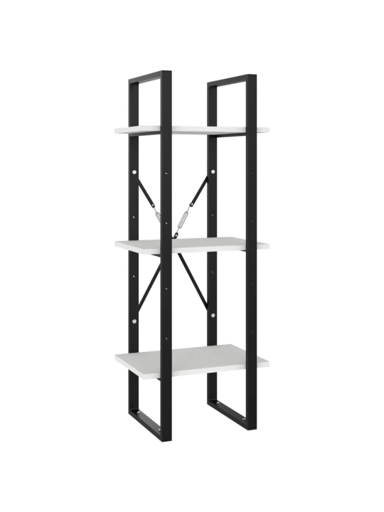 Knihovna s 5 policemi bílá 40 x 30 x 175 cm kompozitní dřevo