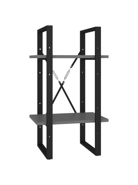 Knihovna s 5 policemi šedá 40 x 30 x 175 cm kompozitní dřevo