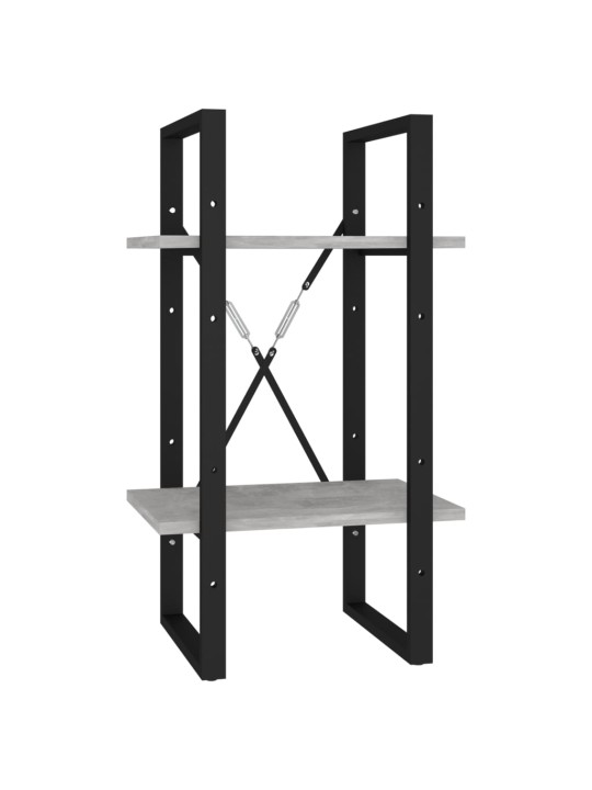 Knihovna s 5 policemi betonově šedá 40 x 30 x 175 cm kompozit