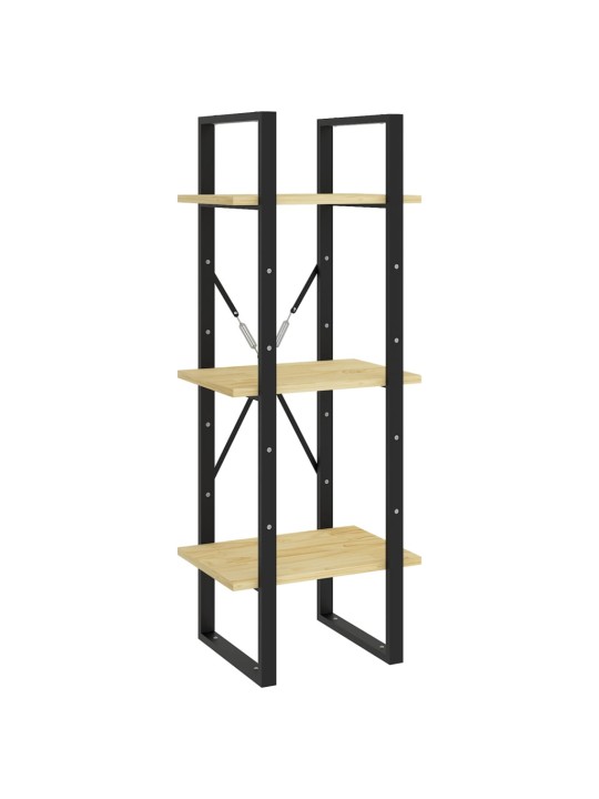 Knihovna s 5 policemi 40 x 30 x 175 cm borové dřevo
