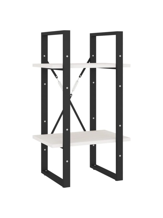 Knihovna s 5 policemi bílá 40 x 30 x 175 cm borové dřevo