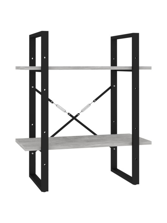 Knihovna s 5 policemi betonově šedá 60 x 30 x 175 cm kompozit