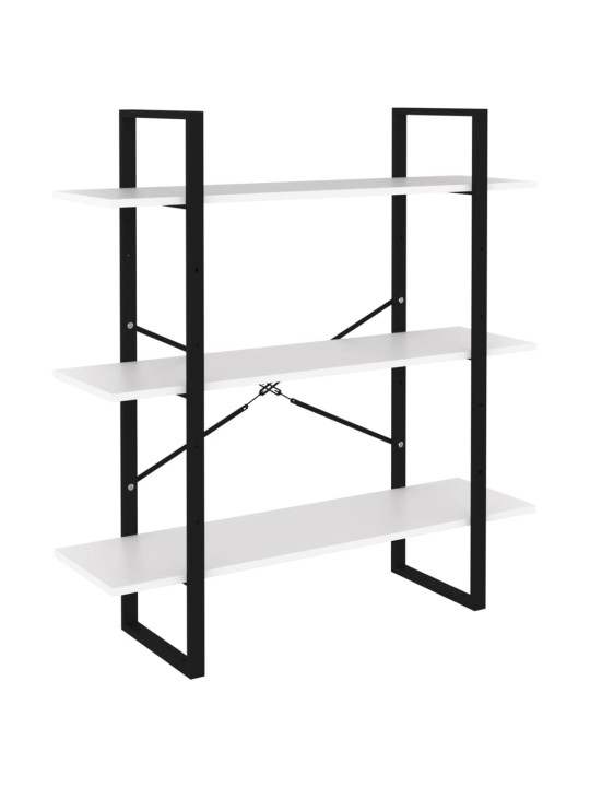 Knihovna s 5 policemi bílá 100 x 30 x 175 cm kompozitní dřevo
