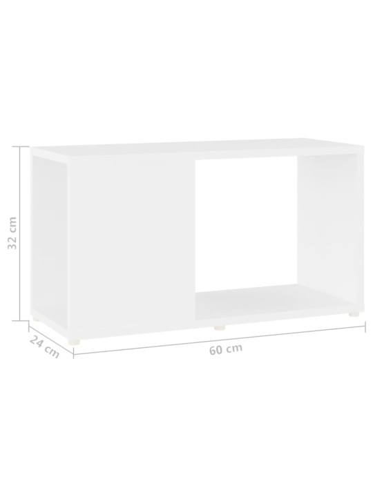 TV skříňka bílá 60 x 24 x 32 cm dřevotříska