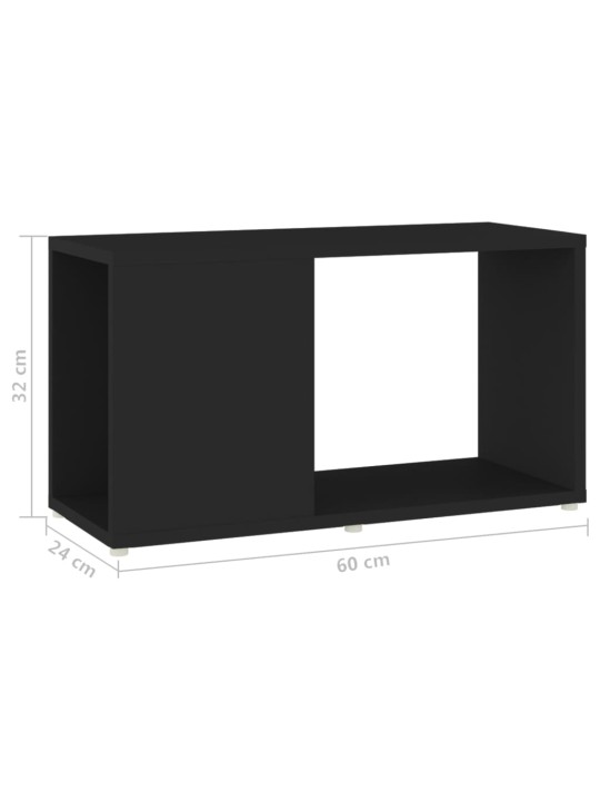 TV skříňka černá 60 x 24 x 32 cm dřevotříska