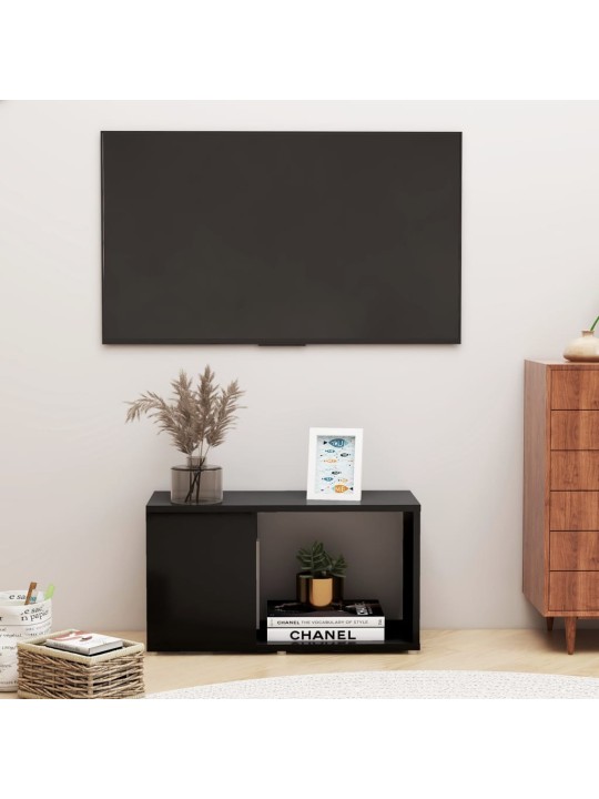 TV skříňka černá 60 x 24 x 32 cm dřevotříska